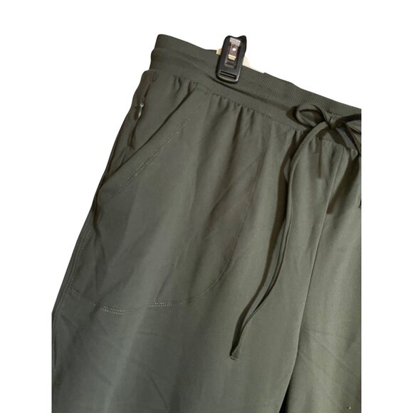 Rachel Zoe Mid-Rise Jogger Pants XXL Dark Olive Green Drawstring Ribbed Cuffs - Picture 6 of 10
